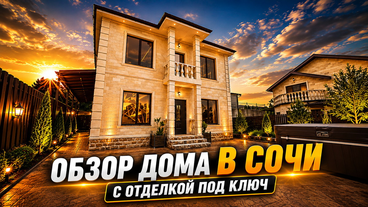 ОБЗОР ДОМА С ОТДЕЛКОЙ ПОД КЛЮЧ В СОЧИ | НЕДВИЖИМОСТЬ СОЧИ